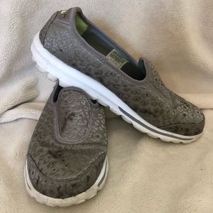 Skechers Go Walk originals, grey animal print